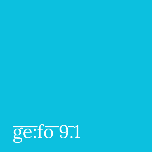 Light blue square with issue number