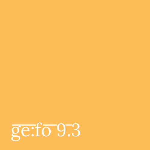 Light orange square with issue number